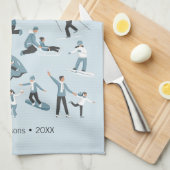 Linge De Cuisine Vacances de Noël en famille d'hiver (Quart Plié)