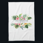Linge De Cuisine Vacances d'été botanique tropicale<br><div class="desc">Tropical botanique floral vacances été feuillage élégant design personnalisé.</div>