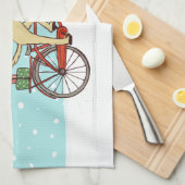 Linge De Cuisine Vacances d'hiver de recyclage de chien et (Quart Plié)