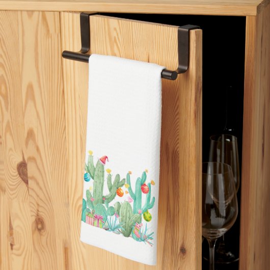 Linge De Cuisine Vacances d'hiver Noël Cactus Désert Sud-Ouest K (Pliage en tiers)