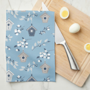 Linge De Cuisine Vacances d'hiver Oiseaux et maisons d'oiseaux Serv