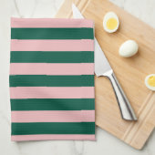 Linge De Cuisine Vacances Gratuit Vert & Rose (Quart Plié)