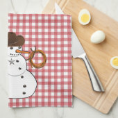 Linge De Cuisine Vacances Noël Western Cowboy Snowman (Quart Plié)