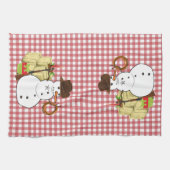 Linge De Cuisine Vacances Noël Western Cowboy Snowman (Horizontal)