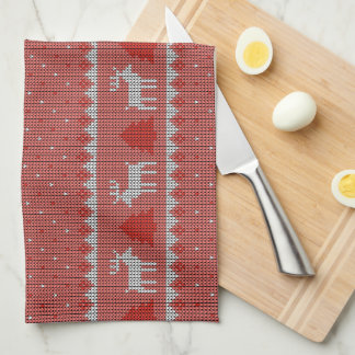 Linge De Cuisine Vacances Rouges