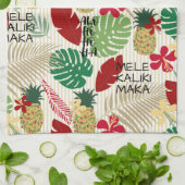 Linge De Cuisine Vacances tropicales hawaïennes ALO-HO-HA (Plié)