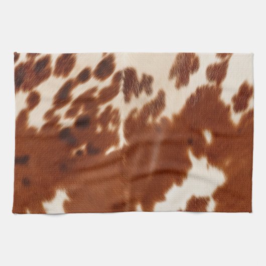 Linge De Cuisine Vache blanche Brown (Horizontal)