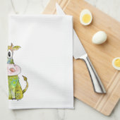 Linge De Cuisine Vache blanche couleur blanc mignon (Quart Plié)