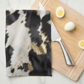 Linge De Cuisine Vache blanche noire (Quart Plié)