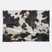 Linge De Cuisine Vache blanche noire (Horizontal)