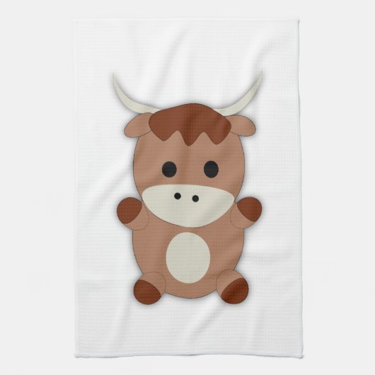 Linge De Cuisine Vache Brown mignonne (Vertical)