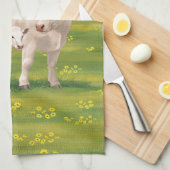 Linge De Cuisine Vache Charolais Blanche & Boeuf de veau Cupide (Quart Plié)