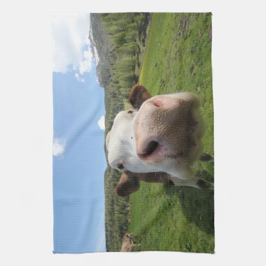 Linge De Cuisine Vache curieuse (Vertical)