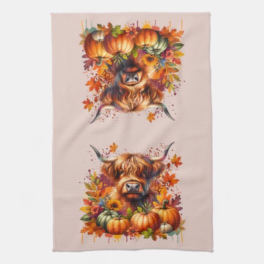 Linge De Cuisine Vache d'action de grâces (Vertical)