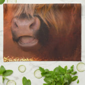 Linge De Cuisine Vache de Highland (Plié)