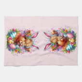 Linge De Cuisine Vache des Highlands de Pâques (Horizontal)