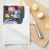 Linge De Cuisine Vache et grange hantée (Quart Plié)