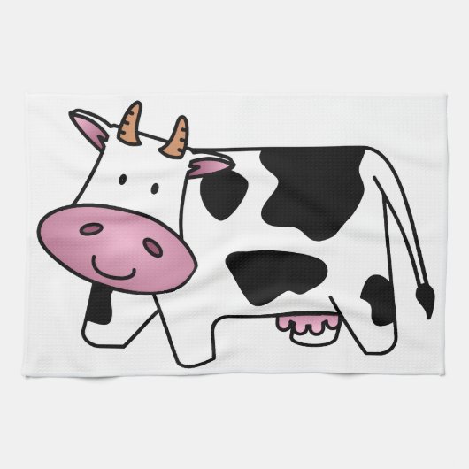 Linge De Cuisine Vache heureuse (Horizontal)