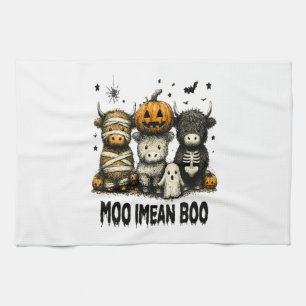 Linge De Cuisine Vache Highland d'Halloween effrayante