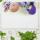 Linge De Cuisine Vache pourpre (Plié)