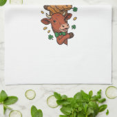 Linge De Cuisine Vaches empilées mignonnes St Patrick Gravure vinta (Plié)