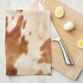 Linge De Cuisine Vachette à crème Brown occidentale (Quart Plié)