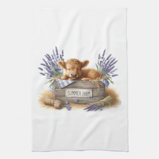 Linge De Cuisine Vachette de ferme d'été bébé (Vertical)