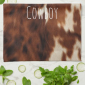 Linge De Cuisine Vachette de l'Ouest à la crème Brown (Plié)