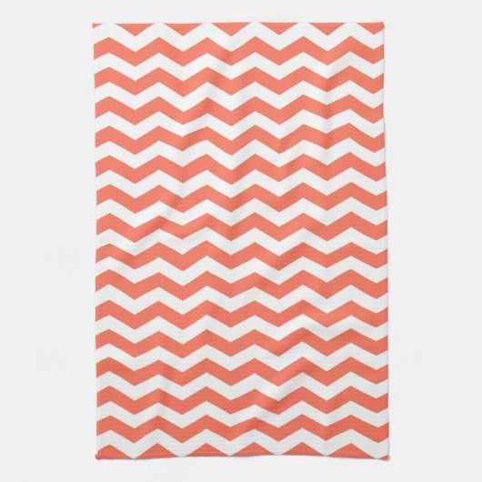 Linge De Cuisine Vague de corail Chevron du Queensland (Vertical)