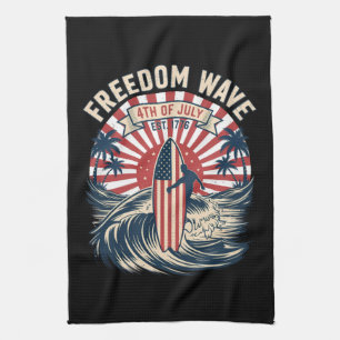 Linge De Cuisine Vague de liberté 4 juillet