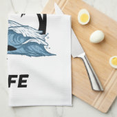 Linge De Cuisine Vague de plage Funny (Quart Plié)