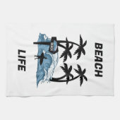 Linge De Cuisine Vague de plage Funny (Horizontal)