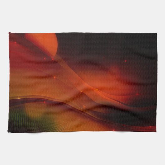 Linge De Cuisine Vague d'incendie (Horizontal)