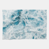 Linge De Cuisine Vague Océan Pacifique Bleu (Horizontal)