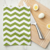 Linge De Cuisine Vague verte d'Ipanema Chevron (Quart Plié)