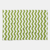 Linge De Cuisine Vague verte d'Ipanema Chevron (Horizontal)