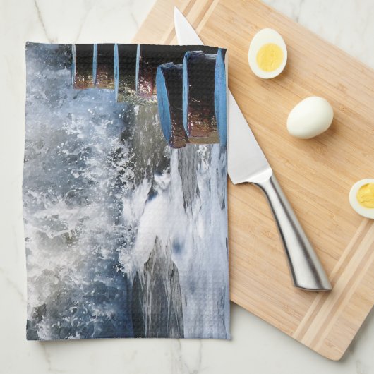 LINGE DE CUISINE VAGUES (Quart Plié)