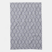 Linge De Cuisine Vagues bleues japonaises Seigaiha Mer (Vertical)