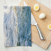 Linge De Cuisine Vagues de mer (Quart Plié)