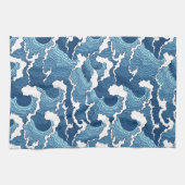 Linge De Cuisine Vagues de résumé (Horizontal)