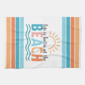 Linge De Cuisine Vagues de soleil La vie est meilleure à la plage (Horizontal)