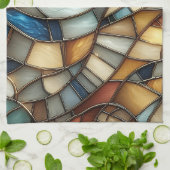 Linge De Cuisine Vagues en verre tendu (Plié)