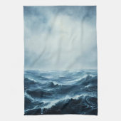 Linge De Cuisine Vagues océaniques des mers dures (Vertical)