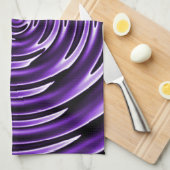 Linge De Cuisine Vagues pourpres (Quart Plié)
