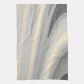 Linge De Cuisine vagues rose gris jaune (Vertical)