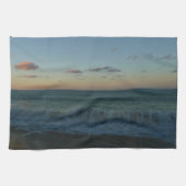 Linge De Cuisine Vagues s'écrasant au paysage de Sunset Beach (Horizontal)