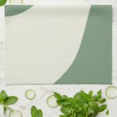 Linge De Cuisine Vagues simples en vert (Plié)