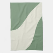 Linge De Cuisine Vagues simples en vert (Vertical)