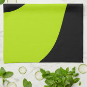 Linge De Cuisine Vagues simples en vert citron (Plié)