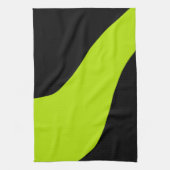 Linge De Cuisine Vagues simples en vert citron (Vertical)